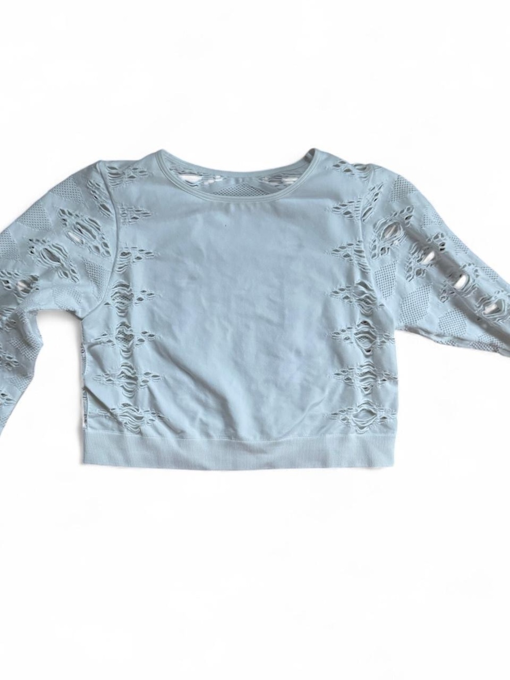 Urban Outfitters white Distressed Long Sleeve Tee